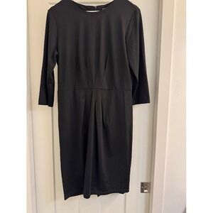 J.McLaughlin Womens Black Shift Dress Round Neck Size Large